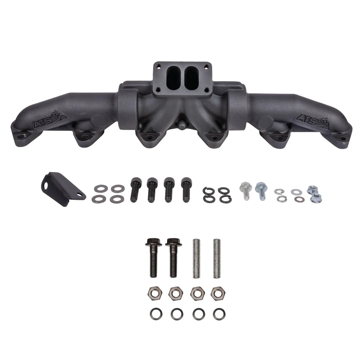 ATS Pulse Flow Exhaust Manifold Kit Fits 1994-2002 5.9L 12V 24V Cummins 3-Pc T4 With Optional Gaskets Premium Hardware product image