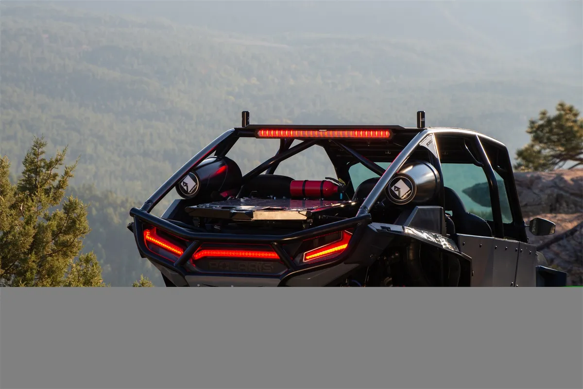 RIGID 28 inch Rear Facing LED Chase Bar with 27 Pre-Programmed Modes And 5 Colors, Black Housing, Race Compliant For Series Requiring Strobing Blue, Amber, Green And Red, Surface Mounts Included product image