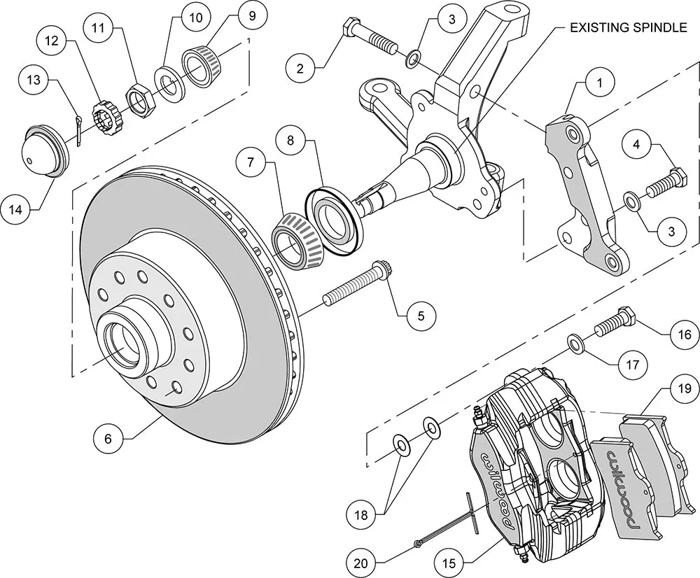 1974 - 1980 Ford, Mercury Classic Series Dynalite Front Brake Kit - 140-14271 product image