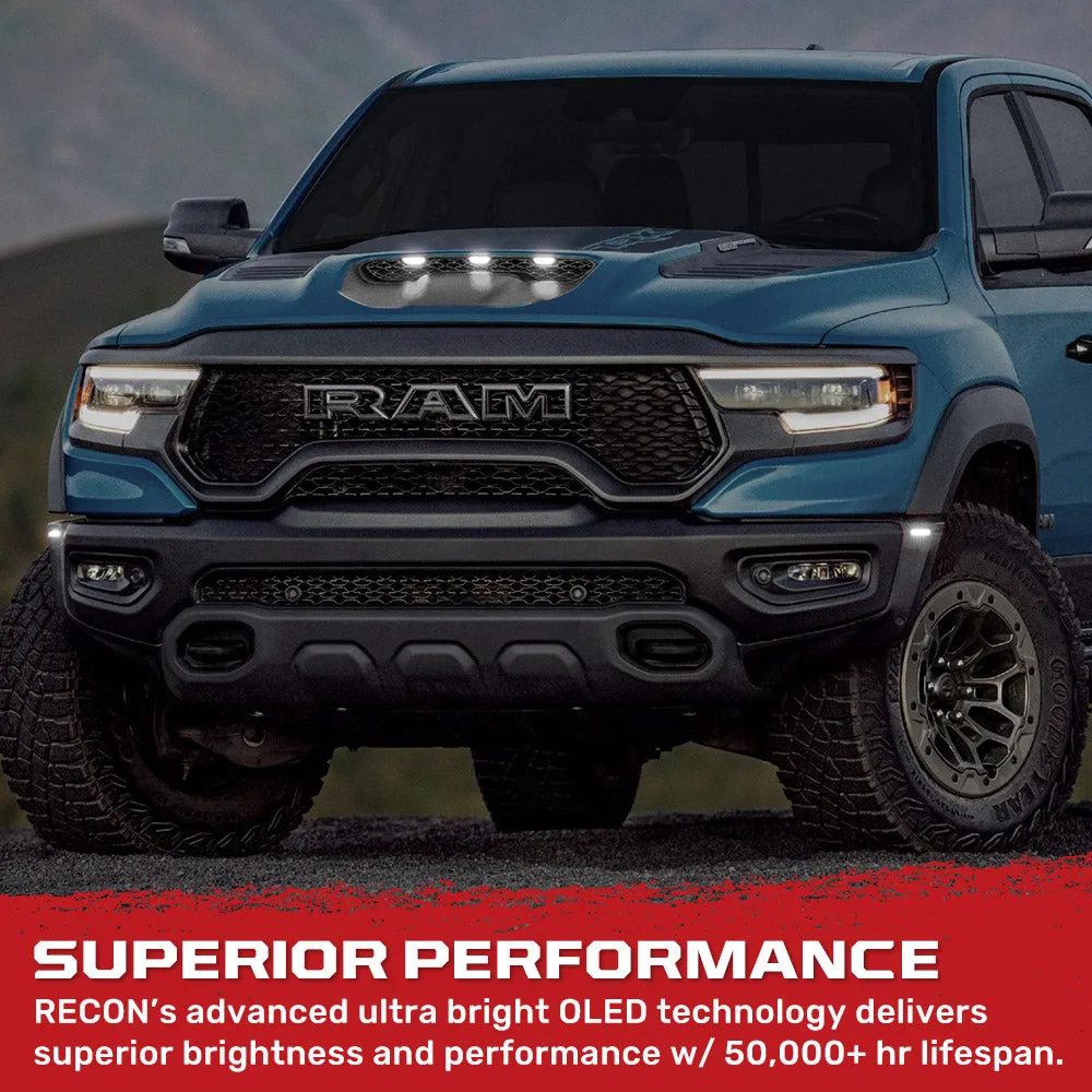 Dodge 21-25 RAM 1500 Trx 7-Pc Fender & Hood Light Kit Smoked Lens White or Amber LED Running Lights w/ Startup Light Sequence - Multiple Options product image
