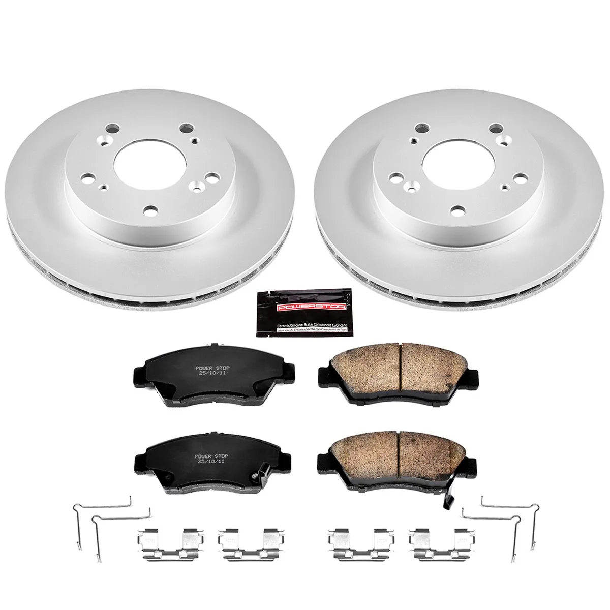 Z17 Geomet Coated Rotor Kit: Genuine Geomet Fully Coated Rotors; Ceramic Pads W/Hardware product image