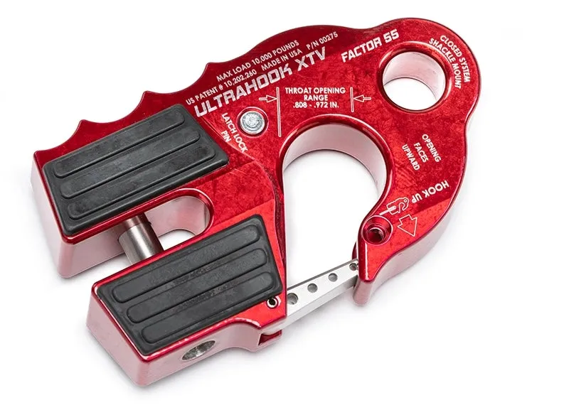 Factor 55 00275-04 Ultrahook Xtv Winch Hook With Shackle Mount -- Black product image