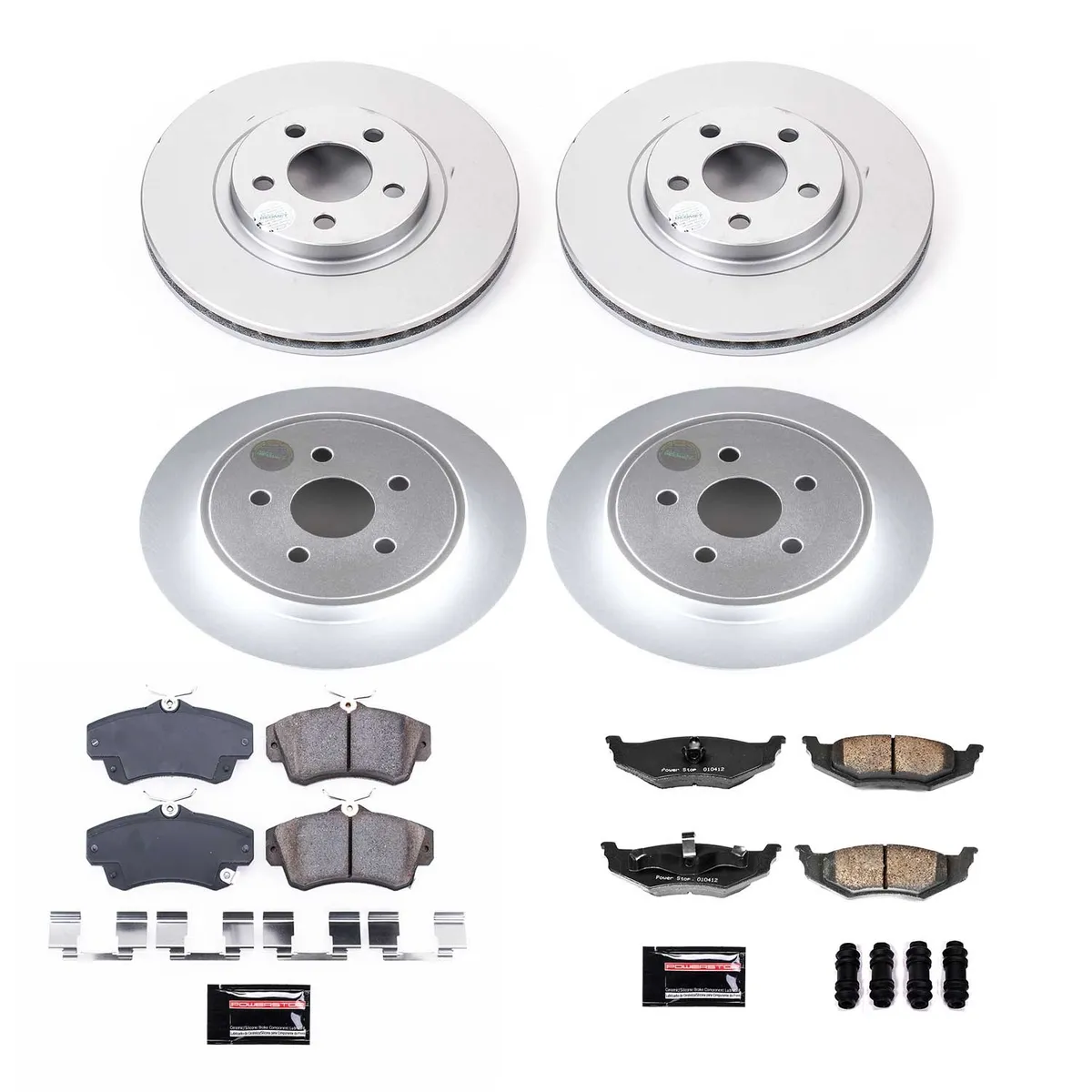 Z17 Geomet Coated Rotor Kit: Genuine Geomet Fully Coated Rotors; Ceramic Pads W/Hardware product image