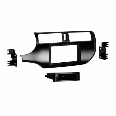 Metra Electronics Radio Installation Kit; ISO DIN Radio Provision; w/Pocket; w/o Push-To-Start; High Gloss Black;