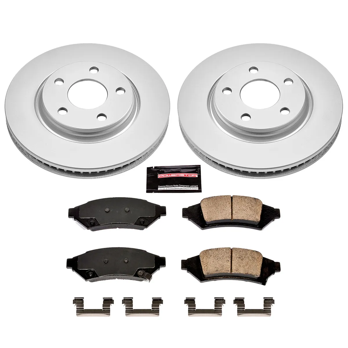 Z17 Geomet Coated Rotor Kit: Genuine Geomet Fully Coated Rotors; Ceramic Pads W/Hardware product image