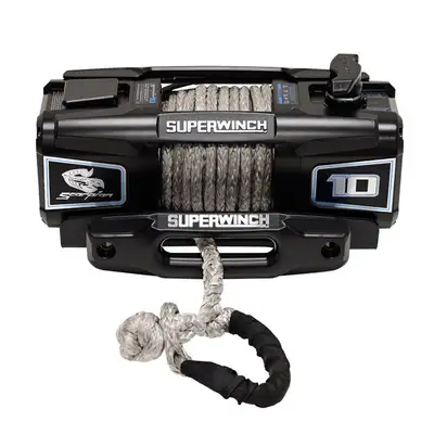 Superwinch Scorpion 10000lb 12V DC Winch with Synthetic Rope Black - 1155401