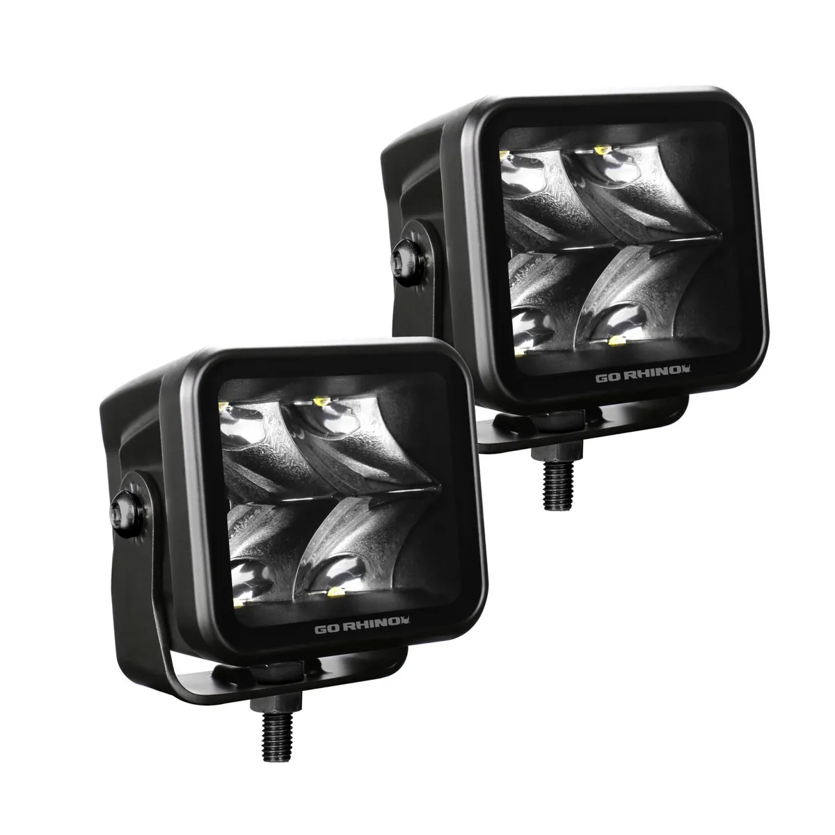 go Rhino 750200321scs Blackout Series - Cubeit 2x2 LED Cube Spot Lights, Pair product image