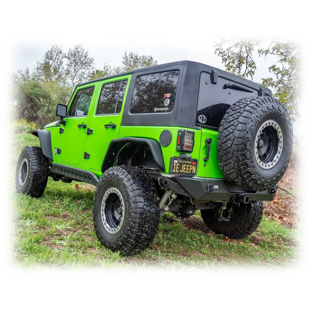 Jeep JK Rear Bumper with LED Pod Lights & Hitch Receiver | 2007–2018 product image