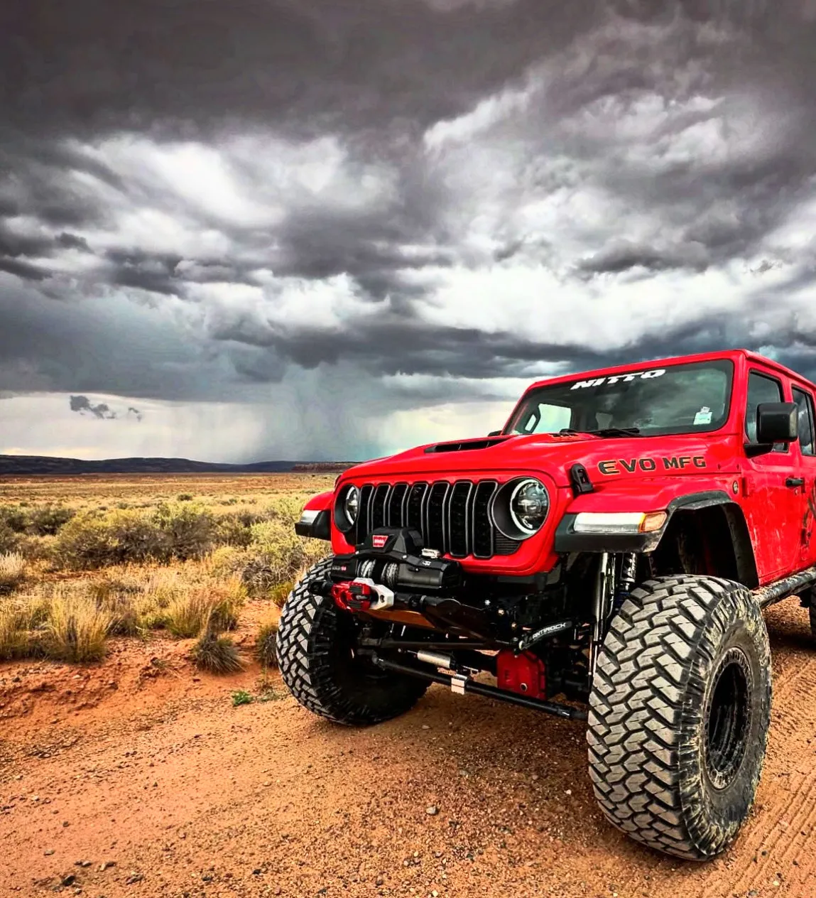 EVO Manufacturing KSPEC Pre Runner Front Winch Tube Bumper - Raw - JT/JL/JK product image