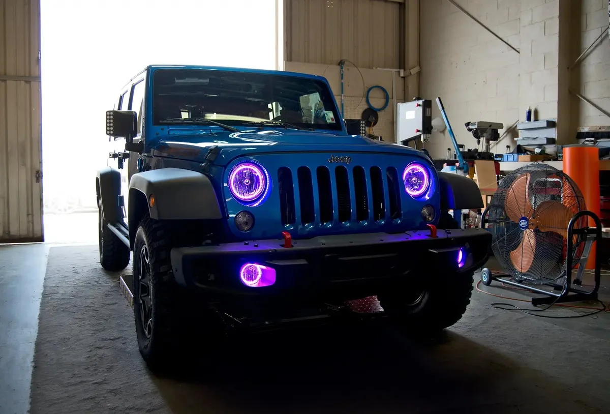 ORACLE Lighting 2007-2017 Jeep Wrangler JK LED Surface Mount Headlight Halo Kit product image