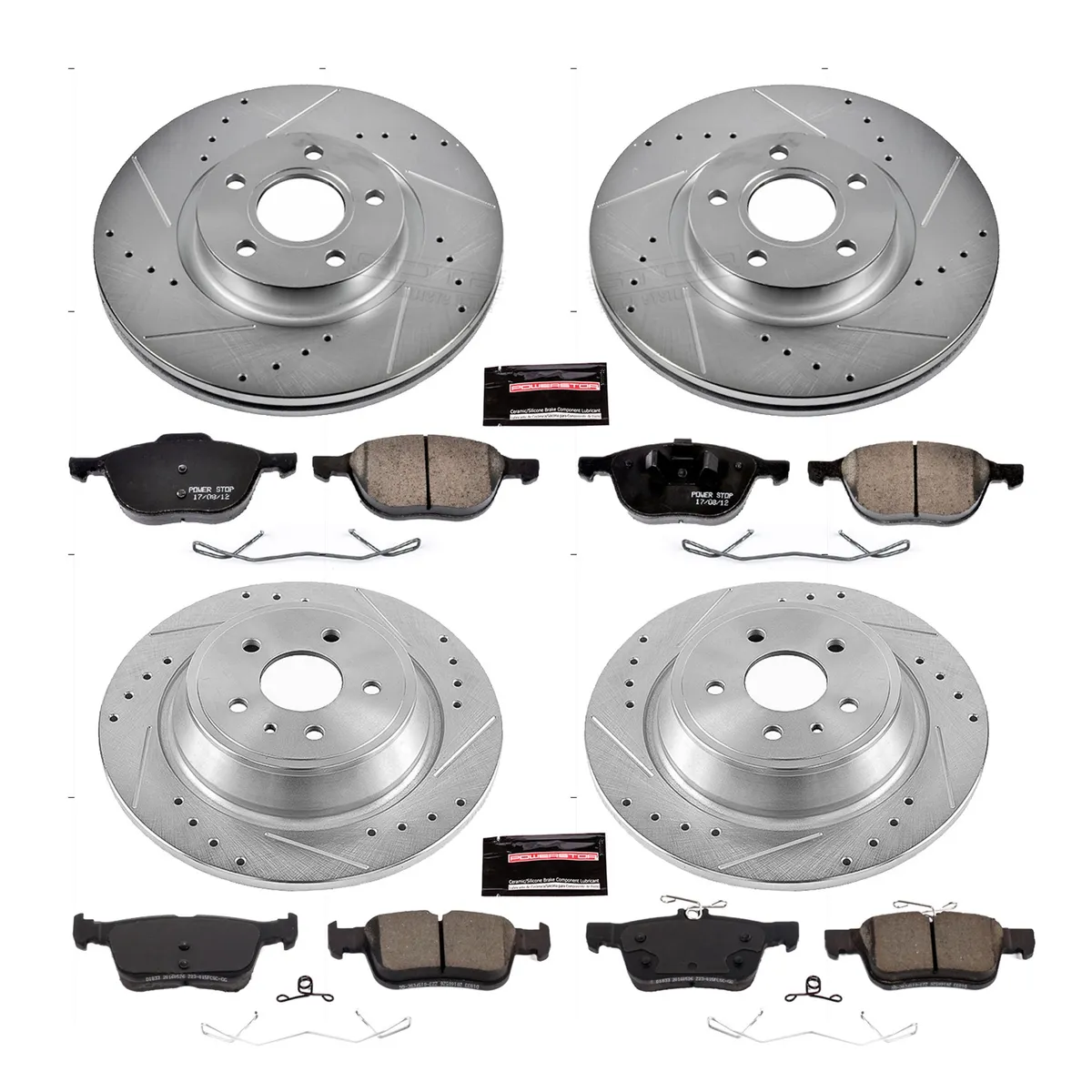 Z23 Evolution Sport Upgrade Kit: Drilled/Slotted Rotors; Carbon-Fiber Ceramic Pads W/Hardware product image