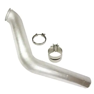 BD Diesel Down Pipe Kit; 4 in. Aluminized Tubing; Incl. Turbo V-Band/Exhaust Band Clamps; For Use w/S400 Turbos w/Full Marmon 4.2 in. Flange;