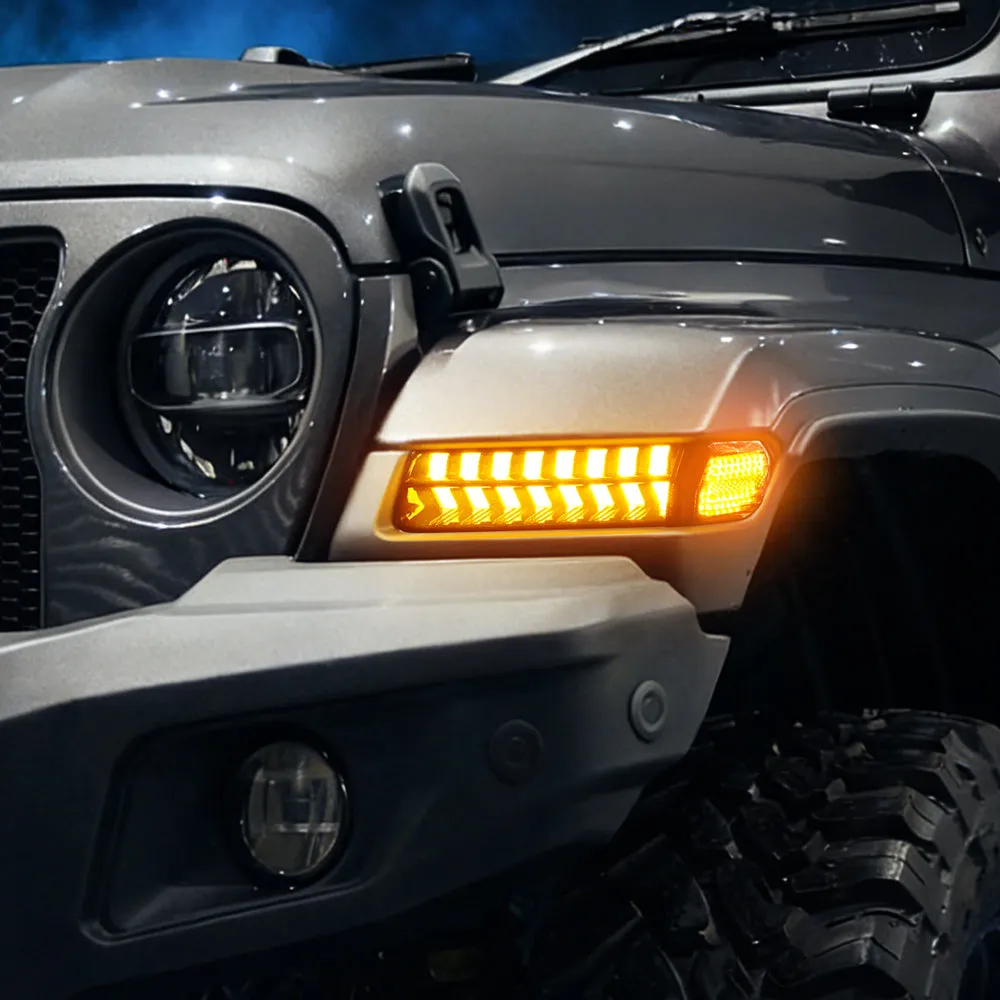 Jeep JL & Gladiator Fender Lights - Smoke DRL & Sequential Turn Signals product image