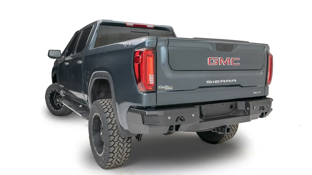 Premium Rear Bumper; 2 Stage Black Powder Coat; product image