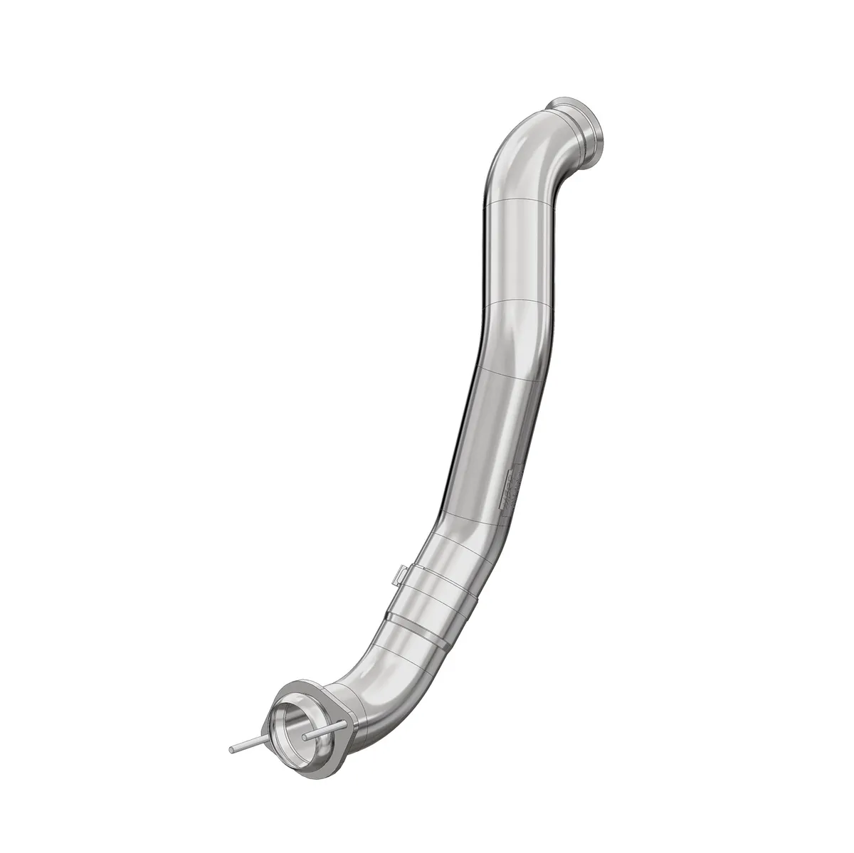 Armor Plus Smokers™ Turbo Down Pipe Stack Exhaust System; 4 in. Diameter; 36 in. Tall; Incl. 2 PN[1610] Stacks; Angle Cut; T304 Stainless Steel; Polished; product image