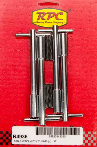 Racing Power Company Chrome Wing Nuts 5-3/8 x 1 1/4-20 4pk