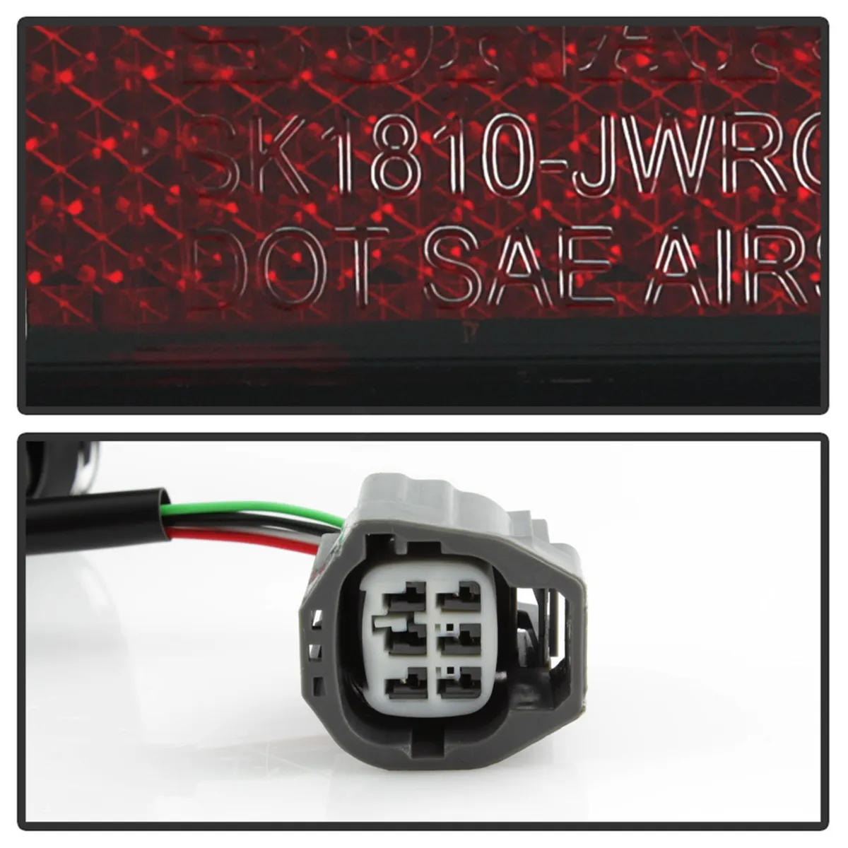 Jeep Wrangler (JK JKU) 07-18 Version 2 Light Bar Sequential Turn Signal LED Tail Lights - Red Clear product image