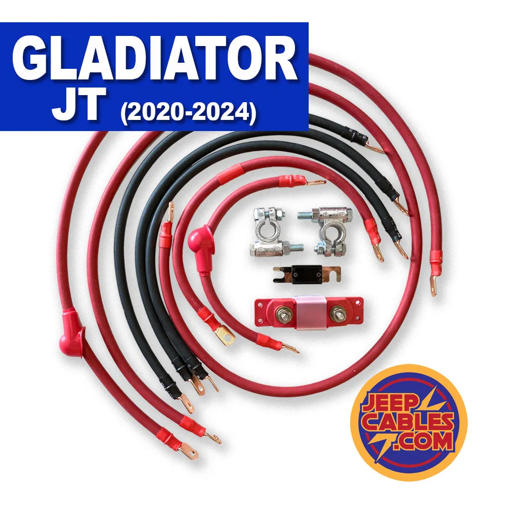2020-2025 Jeep Gladiator JT Battery Cable Kit 3.6 Liter 1/0 Gauge Battery Cable Big7Kits product image