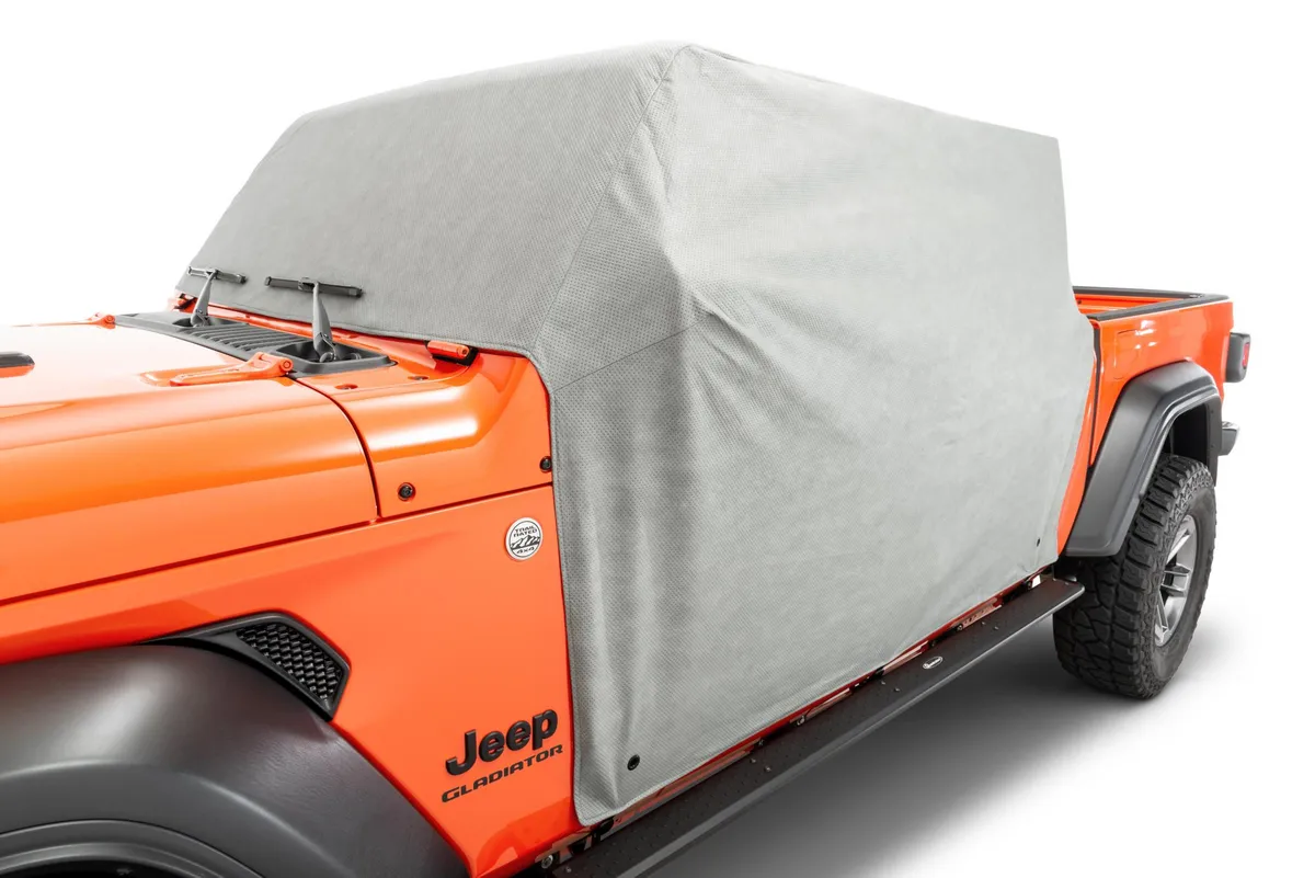 5 Layer Full Door Cab Cover 2020-2024 Jeep JT Gladiator 4Dr Gray (All Top/Top hardware Removed) MasterTop product image