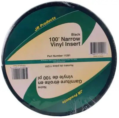 JR Products 100ft Narrow Vinyl Insert Black