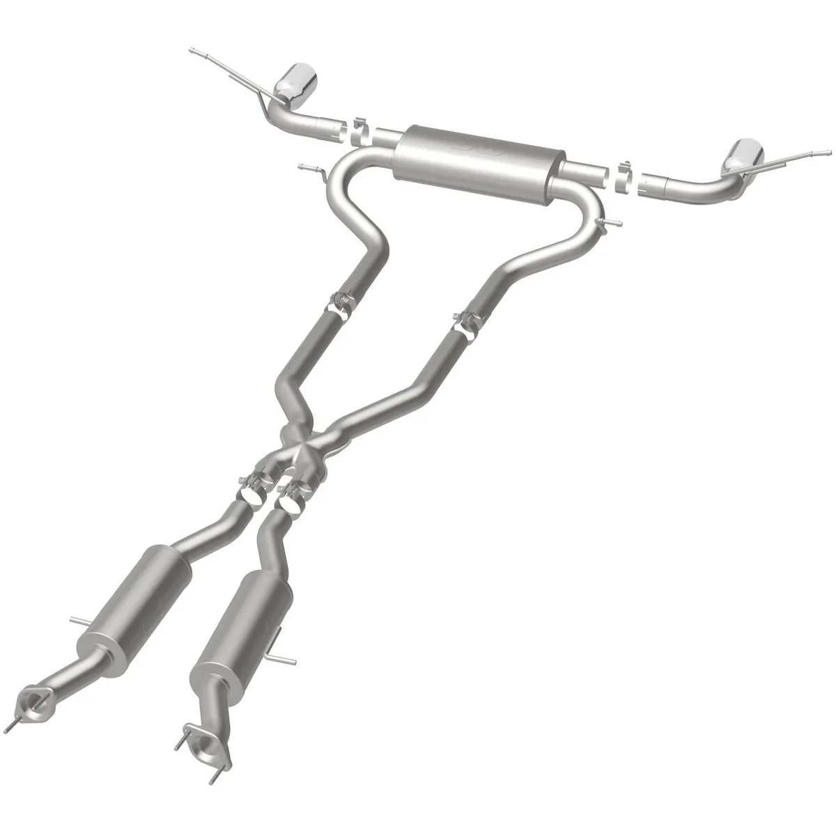 2011-2016 Jeep Grand Cherokee V8 5.7L/V6 3.6L Exhaust Cat-Back Stainless Steel with a Black Coat finish product image