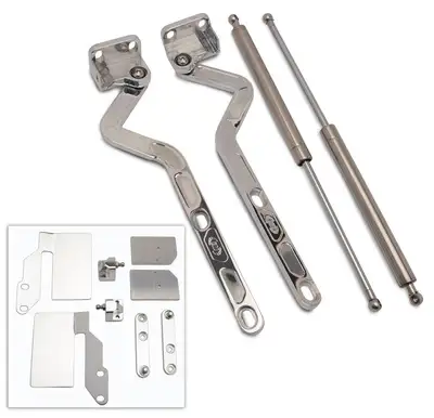 Eddie Motorsports Billet Hood Hinges Polished