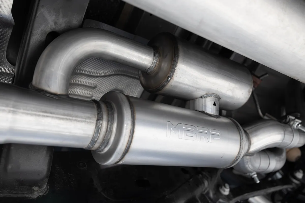 2025-Up Ram 1500 3.0L SST SO Armor Pro 3 inch Cat-back 2.5 Inch Dual Split Rear Exhaust with Polished Tips MBRP product image