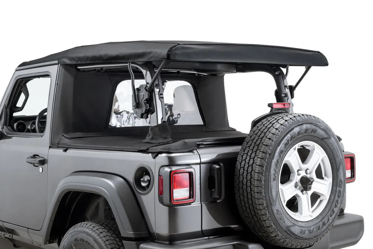 Wind Stopper Plus/Tonneau Cover Ultimate Combo 2018-2024 Jeep JL Wrangler 2Dr Soft Top Models MasterTwill MasterTop product image