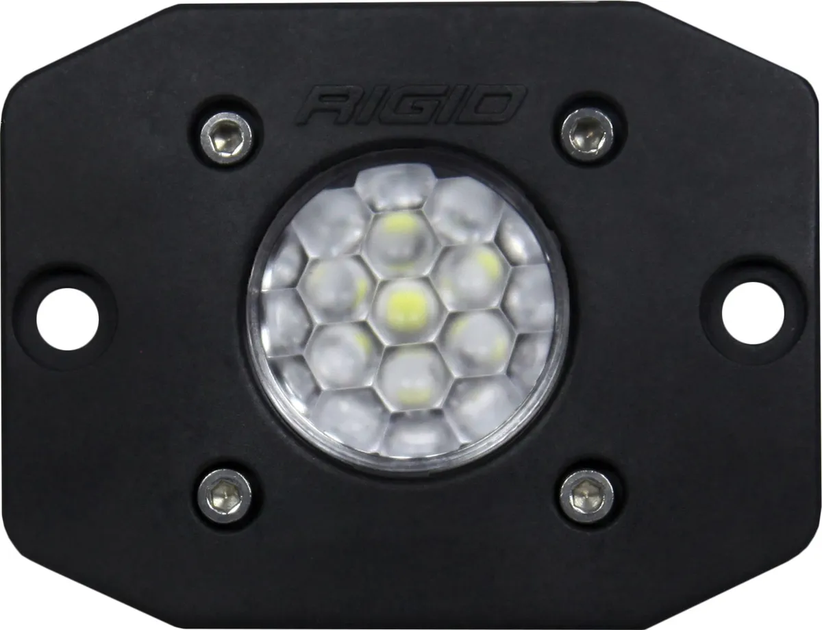 RIGID Ignite LED Light, Diffused Lens, Flush Mount, Black Housing, Single product image