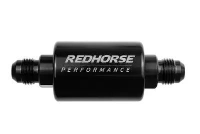 Redhorse Performance 06 Inlet 06 Outlet an High Flow Fuel Filter Black
