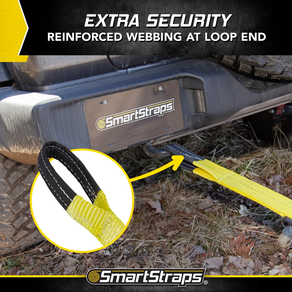 2in x 30ft 15000lb Recovery Strap W/Loop Ends product image