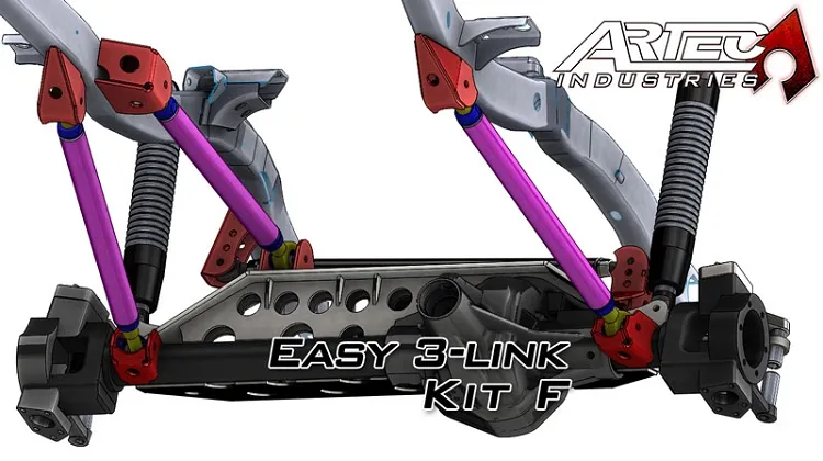 Artec Industries Easy 3 Link Kit F for Artec Trusses Yes Outside Frame Ford 85-91 Front Passenger Rear Driver Artec Industries