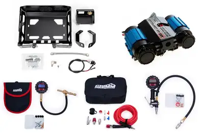 Grimm OffRoad Grimm Offroad Under Seat Compressor Mount w/ Compressor and Accessories Package - JT/JL