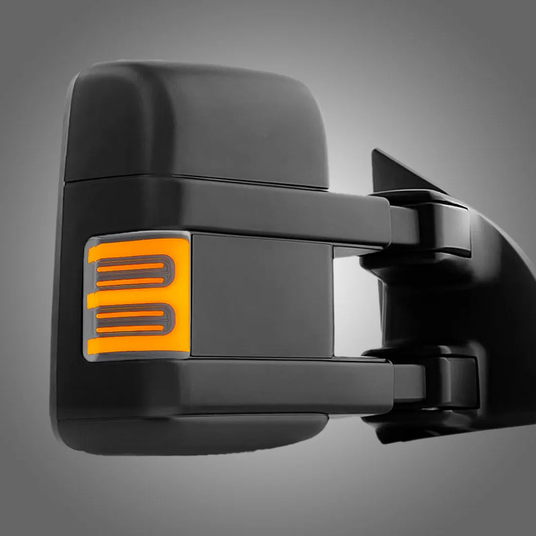 Ford 08-16 F250f350 Superduty Side Mirror Lenses 2-Piece Set w Ultra High-Power Amber Oled Running Lights Ultra High-Power Amber Scanning Oled Turn Signals - Smoked Lens product image