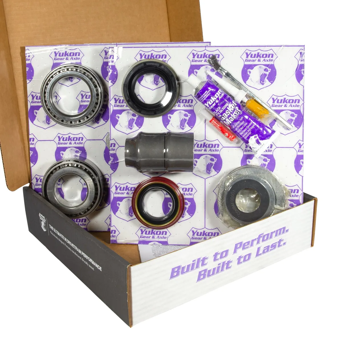 Yukon Gear and Axle 975in Ford 411 Ratio Rear Ring and Pinion Gear Set and Master Install Kit Package with 34 Spline Yukon Dura Grip Limited Slip Positraction and 253in OD Axle Bearings and Seals product image