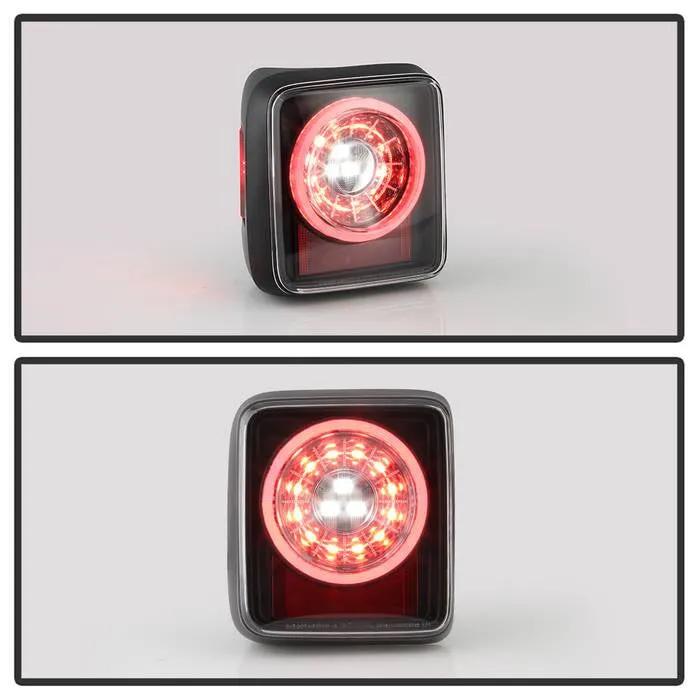 ( Spyder ) Jeep Wrangler 2019 - 2020 Full LED Tail Light - Sequential Turn Signal - Black product image