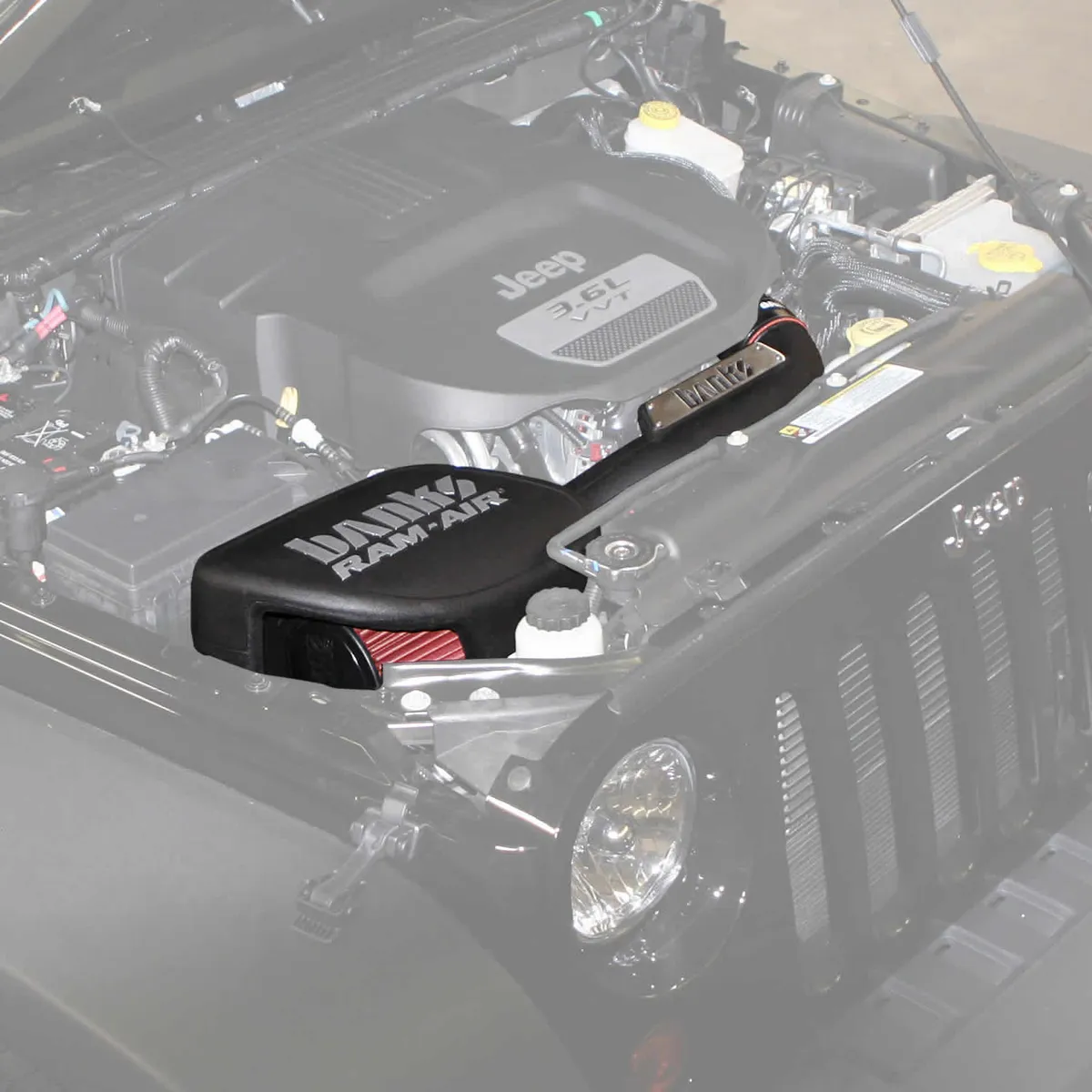 Ram-Air Cold-Air Intake System Oiled Filter 2012-18 Jeep 3.6L Wrangler JK Banks Power product image
