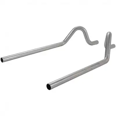 Flowmaster Tailpipes, 2.50" Mandrel Bent Tubing for 55-57 Chev. Sedan, 16 Gauge Aluminized Steel: 1 pr