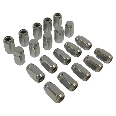 Crown Automotive Jeep Replacement Crown Automotive Jeep Replacement 4005694K Chrome Wheel Lug Nut Kit for 1977-1986 Jeep CJ-5, CJ-7, CJ-8, Incl. 20 Nuts
