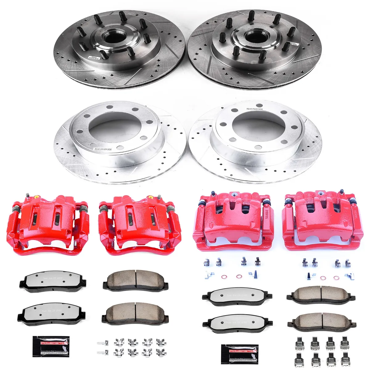 Z36 Truck/Tow Upgrade Kit: Drilled/Slotted Rotors; Carbon-Fiber Ceramic Pads; Powder Coated Calipers product image