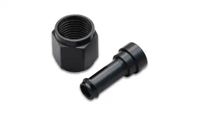 Vibrant Performance Straight AN to Hose Barb Adapter Fitting; -6AN; 0.375 in. Barb Size; 6061 Aluminum; Black Anodized; Female;