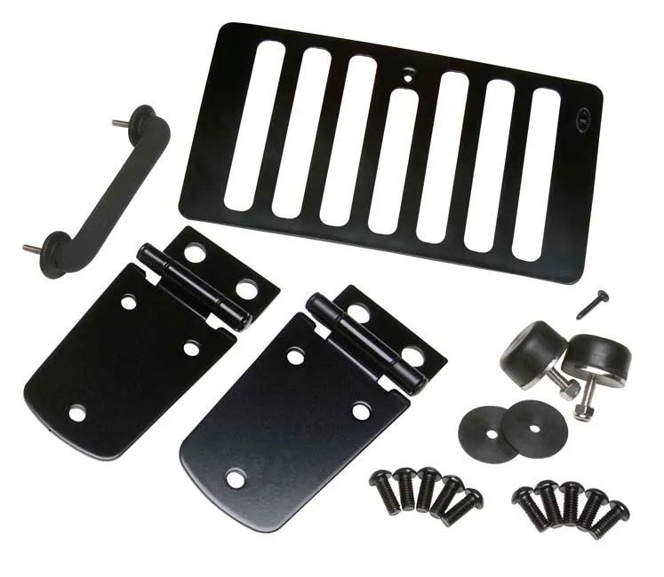 Jeep TJ Hood Kit Without Hood Catch 98-06 Wrangler TJ Powdercoat Black Kentrol product image