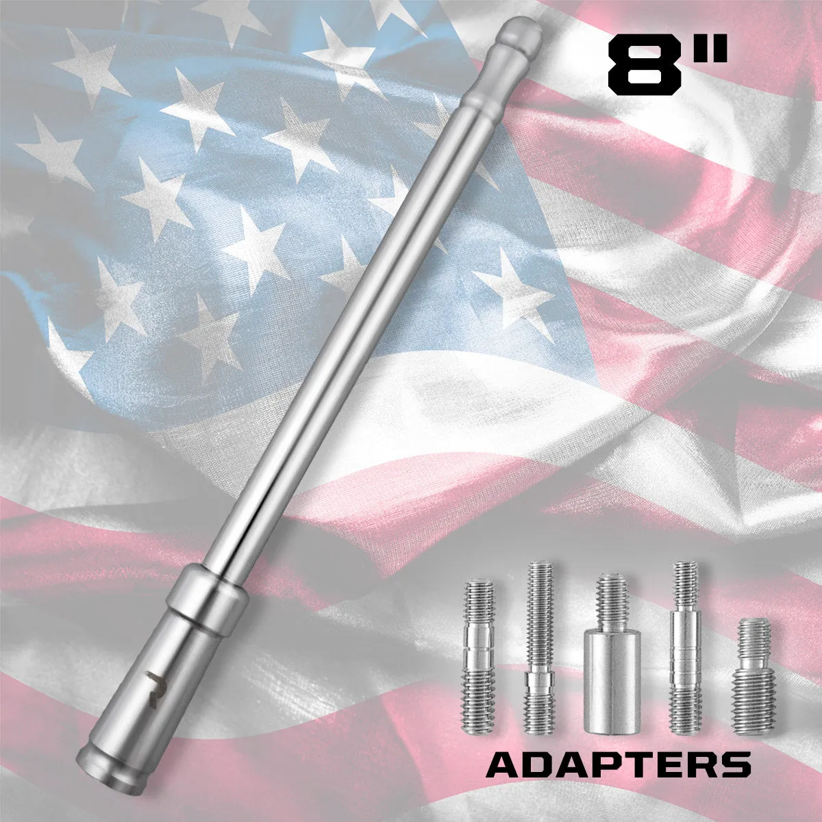Aluminum 8" Antenna Mast (Fits OEM Factory Threaded Antenna) Multiple Colors product image