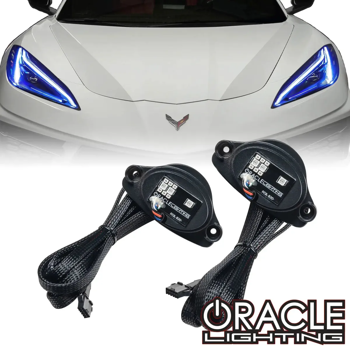 1442-335 - 2020-2021 Chevrolet c8 Corvette Oracle Colorshift Rgb+a LED Headlight DRL Upgrade product image