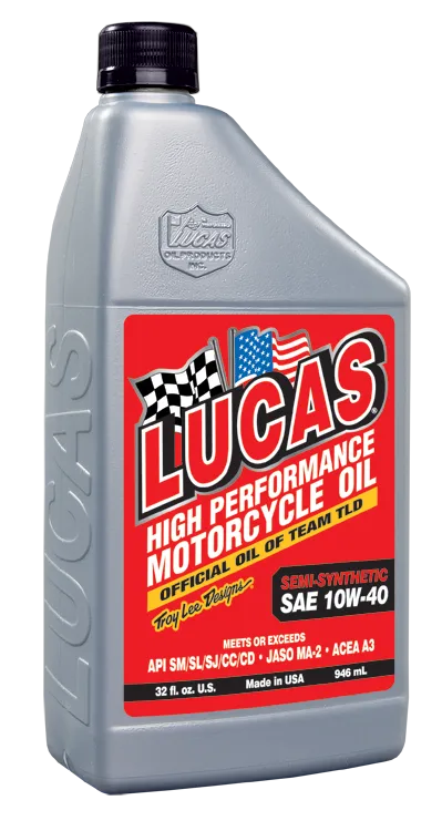 Lucas Oil Products 10710 Semi-Syn SAE 10W-40 Motorcycle Oil product image