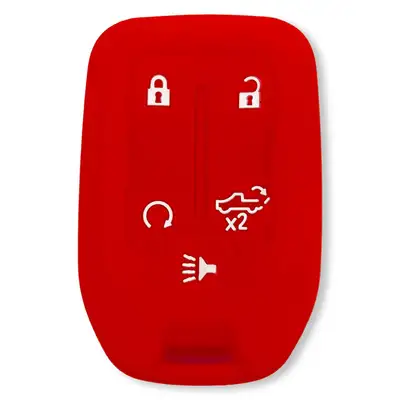 Recon Accessories Recon GMC Chevy 19-21 Sierra Silverado - Red Silicone Key Fob Cover 264002GM1RD