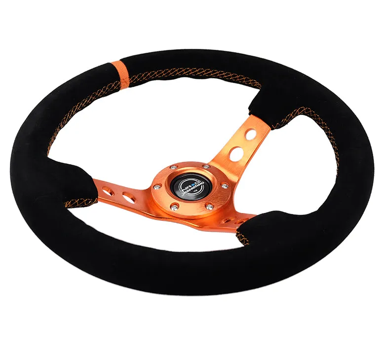 Steering Wheel 350mm 3in Dish Black Suede product image