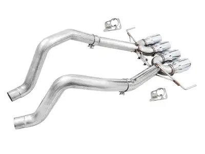 AWE Tuning Awe Track Edition Axleback Exhaust For c7 Corvette Stingray / Z51 / Grand Sport / Z06 / Zr1 -- Chrome Silver Tips (Includes Awe Afm Valve Simulators)