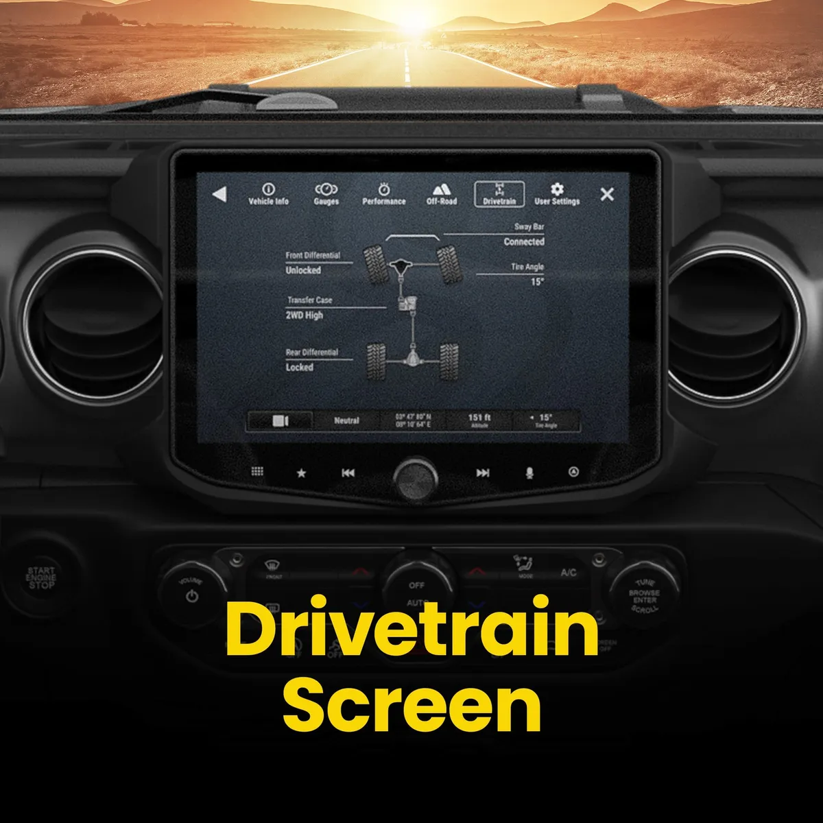 HORIZON10 Jeep Wrangler JL (2018-23)/Gladiator JT (2020-23) 10" Radio Fully Integrated Kit w/Nav Card | Displays Vehicle Info & Off-Road Mode product image