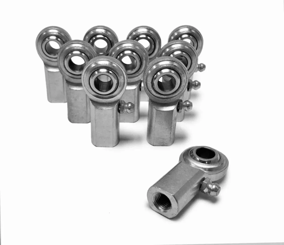 Steinjager Inch Female Steel Housing, 2 Piece 1/2-20 LH with Zerk 10 Pack